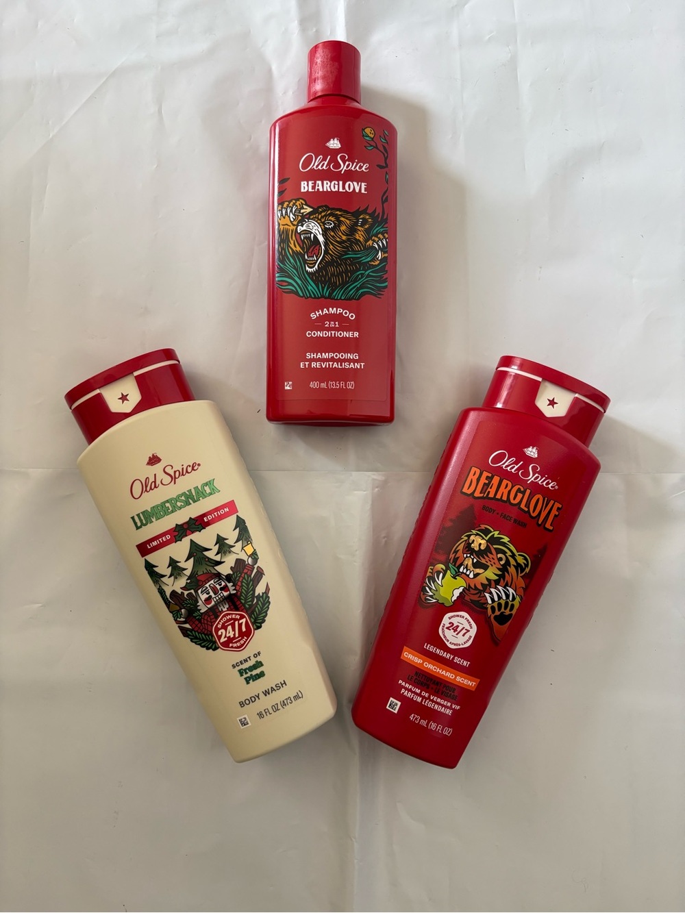 Old Spice Bearglove & Lumbersnack Variety, Shampoo + Conditioner & Body Wash